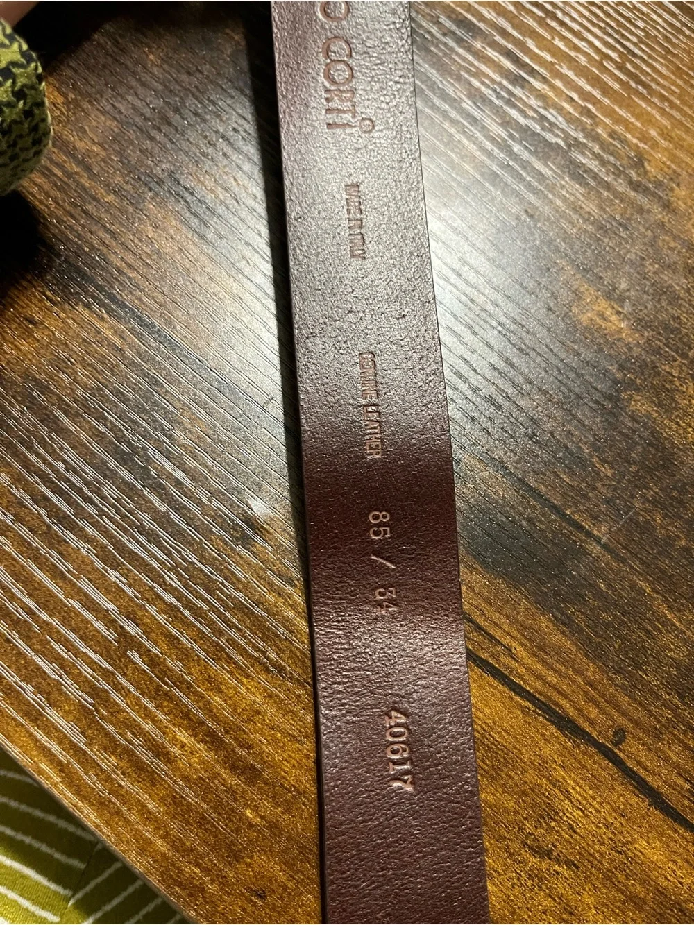 Classic Brown Genuine  Leather Belt with Silver Buckle 34 NWT
